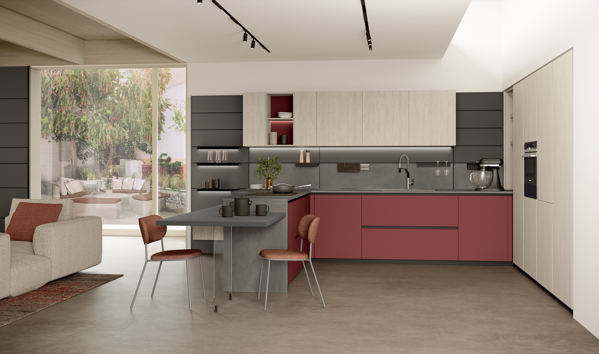 Peninsula modular kitchen design Surat