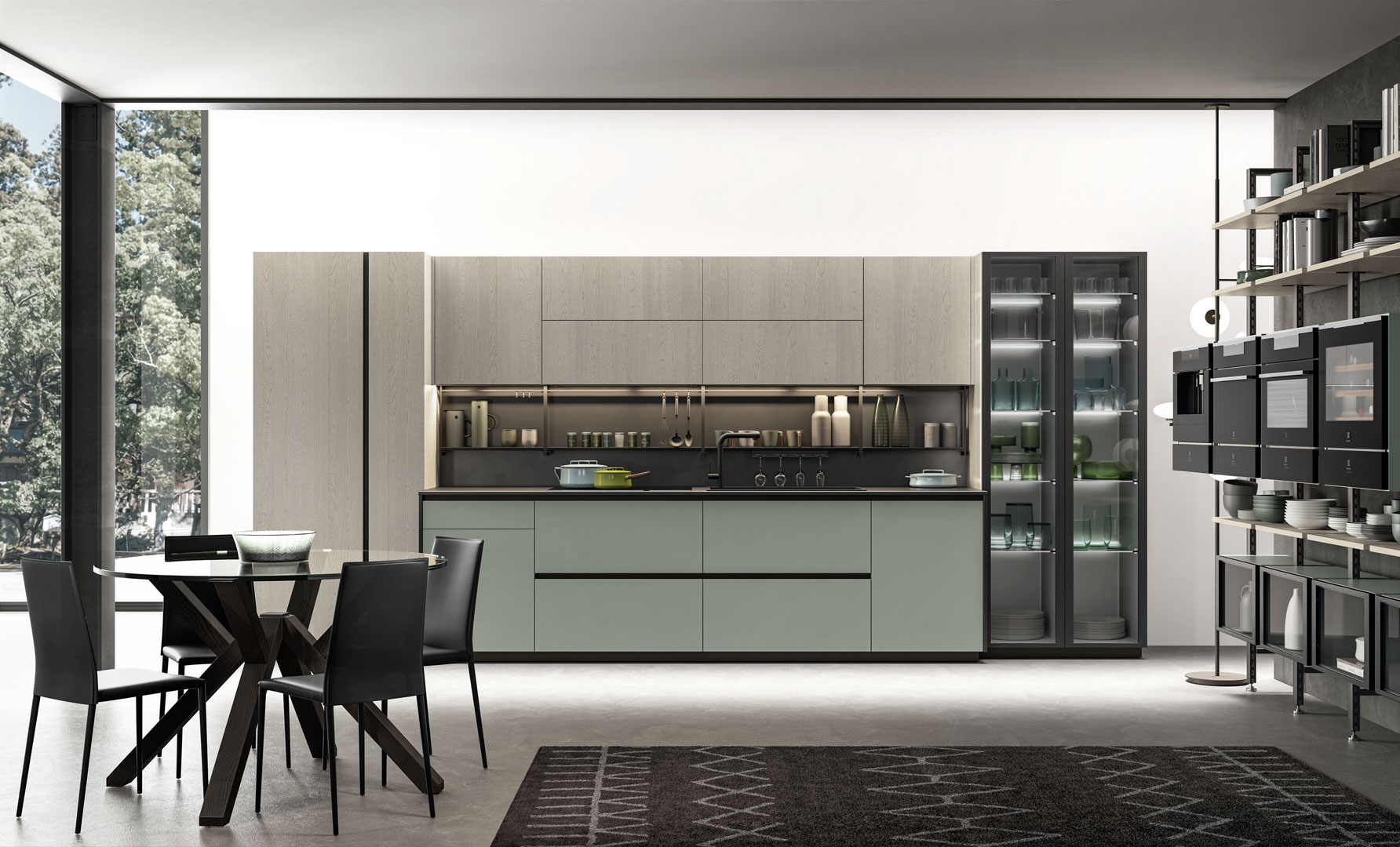 Linear modular kitchen design Surat